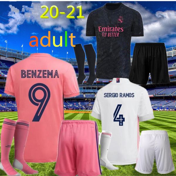 

20 21 real madrid asensio#20 football jersey suit + socks 2020 2021 big bag#11 asensio#20 modric hazard#7 big bag isco football shirt, Black