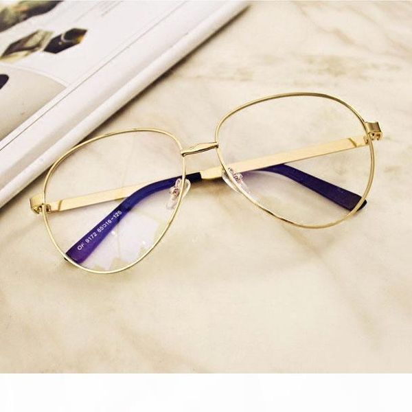 

elegant glasses women men sunglasses with plain lens big gold frame eyeglasses fashion eyewear selling brand design glasses, White;black