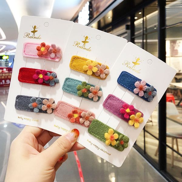 

cute small flower bb clip hairpin children girls kids hair clips barrette accessories hair ornament hairclip headdress headwear, Slivery;white