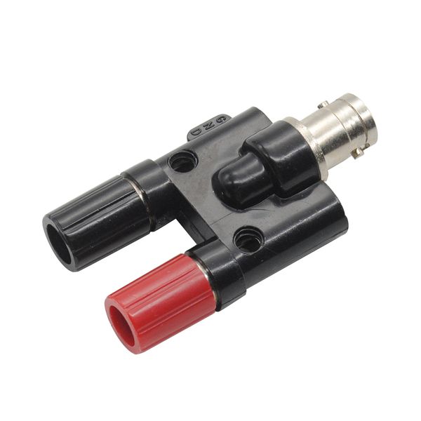 

bnc female plug to two dual banana jack rf adapter connector