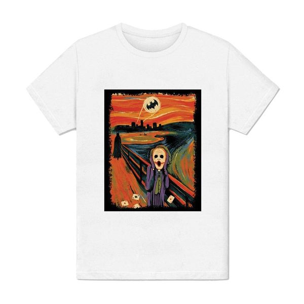 

2019 летней майка футболка homme - le cri munch бэтмен джокер - фильм amusant peinture - dessin аниме o-образный вырез футболка