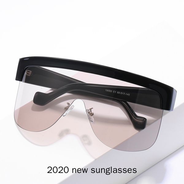 

rimless square sunglasses women 2020 gradient rectangle sunglasses men fashion brand designer oversized eyewear nx, White;black