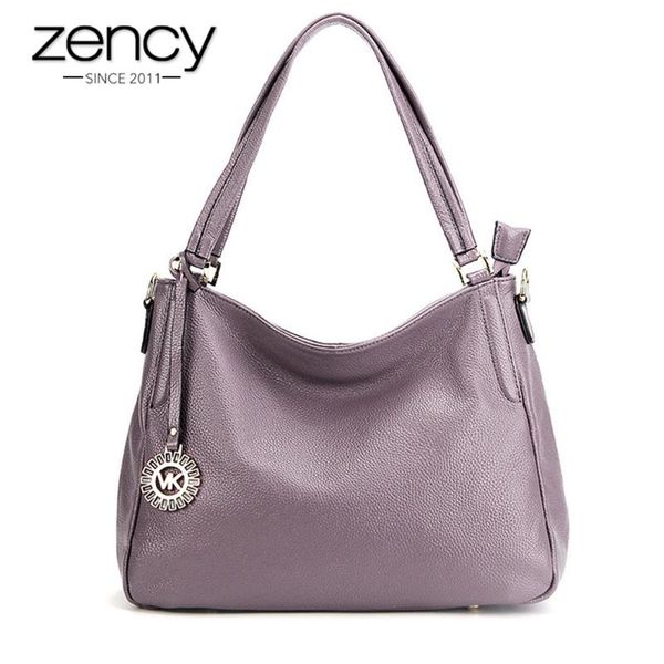 

zency 2020 new arrival women shoulder bag lychee pattern 100% genuine leather european and american style female messenger
