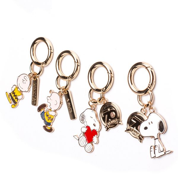 

2020 new creative peanut dog cute key chains girl heart knit keychain hand account package lovely pendant car keyring wholesale, Silver