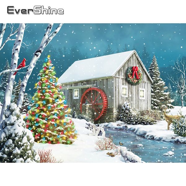 

wall art diamond painting landscape winter lodge full drill mosaic diamond cross stitch kit diamond embroidery scenery snow art