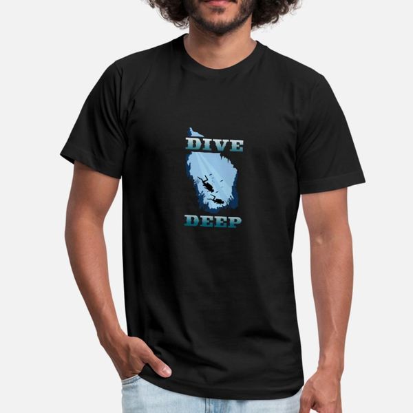 

dive deep design t shirt men design short sleeve o neck trend graphic humor summer style pattern shirt