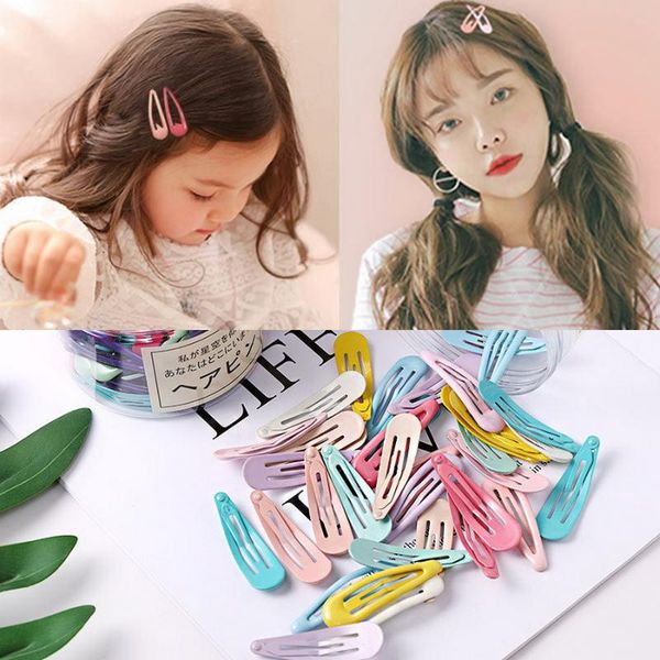 

dhl 100bag 1set=/30/40pcs yarn bag colorful water droplets hair clips girls cute hairpins barrettes headwear, Slivery;white