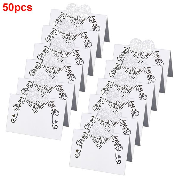 

50pcs name check-in heart shape place card decoupage party wedding table