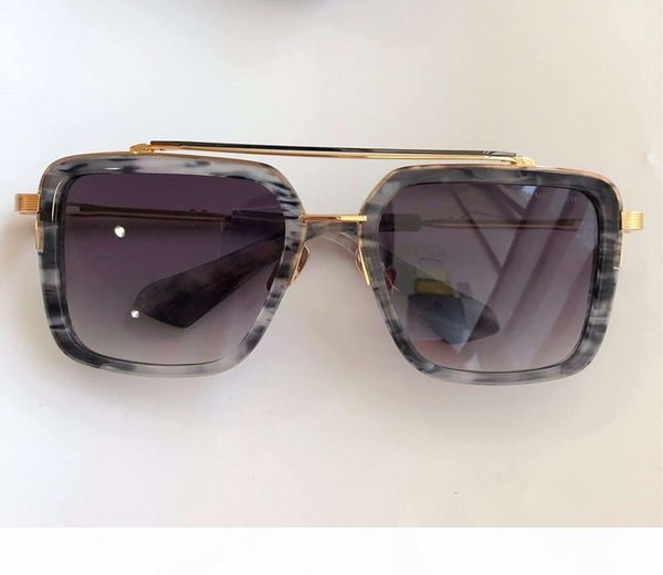 

gold metal square sunglasses grey stripe frame grey gradient lens mens designer sunglasses occhiali da sole new with box, White;black