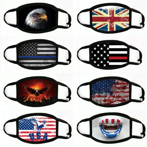 

маски sunscreendustproof mascarilla моющегося лица мужской радуга фестиваль цвет iced шелк us flag hand four seasons # 510, Black