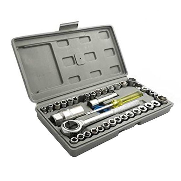 

40 pcs combination socket wrench tool kit set machine repair socket wrench car repair tool tsh shop