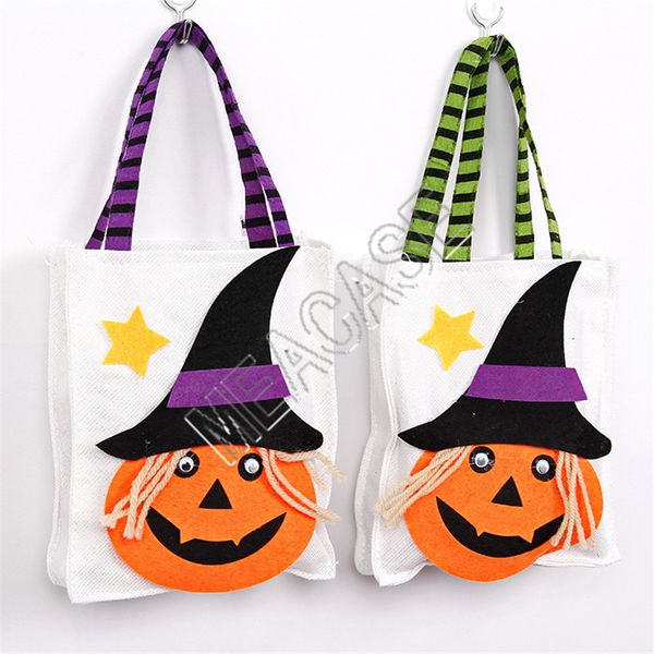 

halloween kids candy gifts bags children portable cartoon pumpkin witch gift handbags boys girls halloween costume party accessories d81802