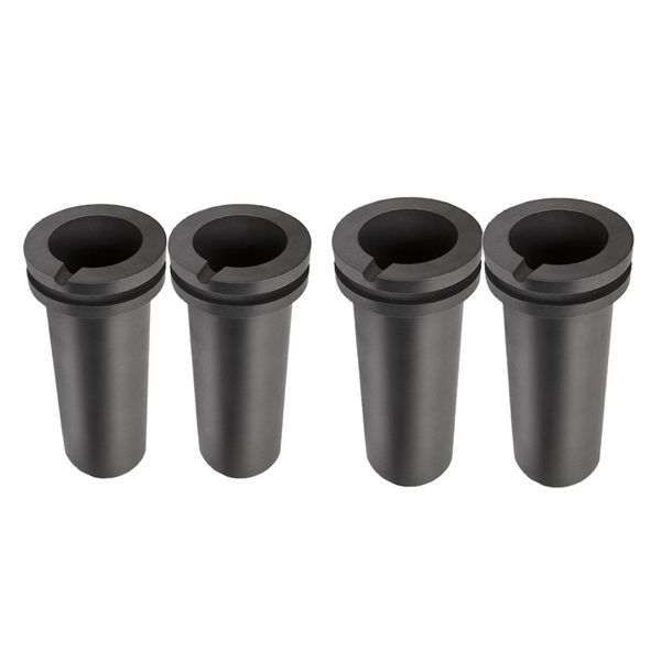 

4pcs graphite crucible melting metal gold silver scrap casting 2kg/3kg, Slivery;golden