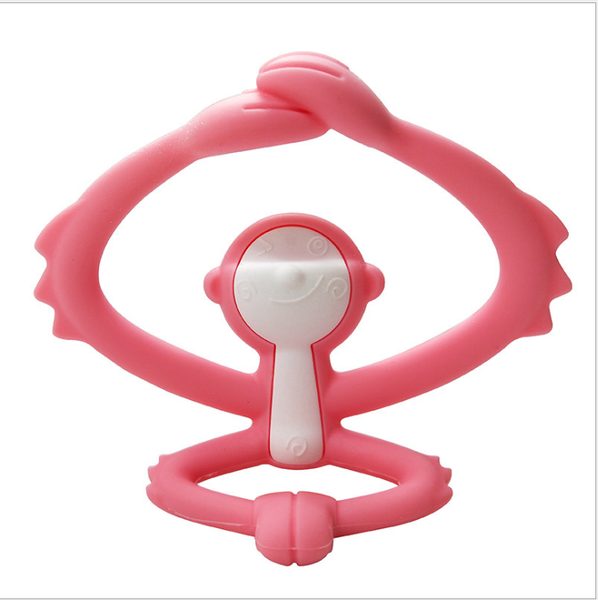 

mombella mabelo versatile embracing monkey gutta percha infant baoan fufang molar stick anti biting silicone pink