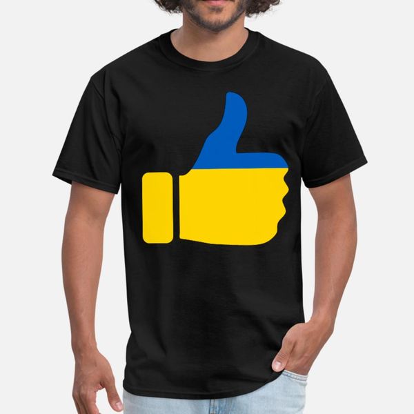 

thumbs up ukraine with stroke t shirt men personalized cotton crew neck letters gift basic summer vintage shirt