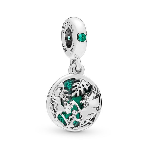 

925 sterling silver the lion king simba pumbaa and timon dangle charm beads pendant fit pandora bracelets or necklace for diy jewelry making, Black