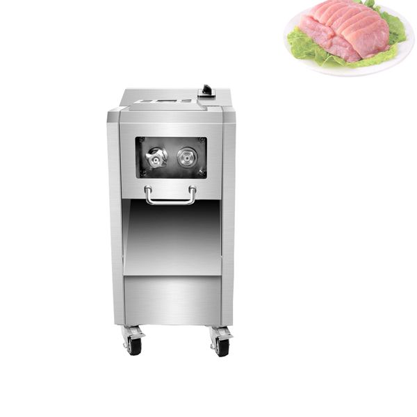 Kommerzieller Fleischwolf, Slicer, Doppelmotor, Edelstahl, Fleischwolf, 2200 W, Schneidemaschine, Gemüseschneider