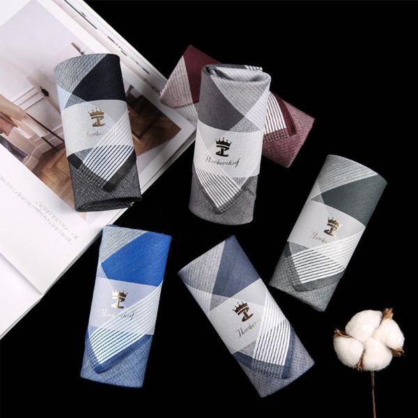 

new men square plaid handkerchiefs 100% cotton sweat 43*43cm men's classic pattern vintage pocket hanky hand towel gifts, Blue;purple