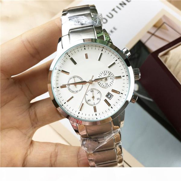 

2020 luxury man watch stainless steel classic mens business wristwatch men fashion sports watch dropshipping, Slivery;brown