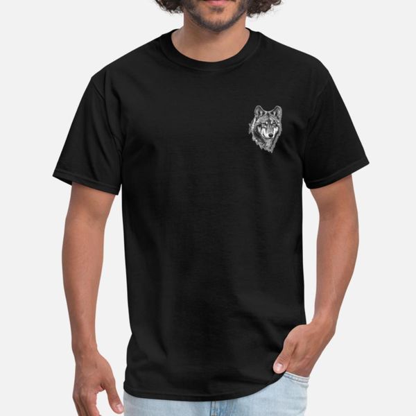 

wolf t shirt men create short sleeve o neck normal fit comical spring family shirt