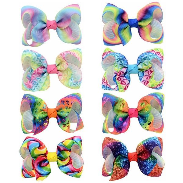 

8 pcs/pack girls fashion headwear gradient color bow casual clips shape headwear, fashion and cute. hair clip