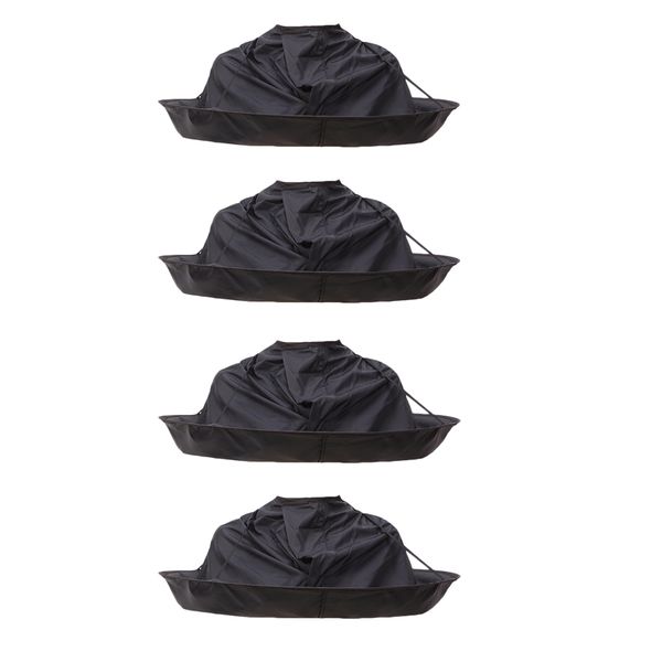 

4x pro hair cutting cape hair catcher hairdressing umbrella cloak kit black