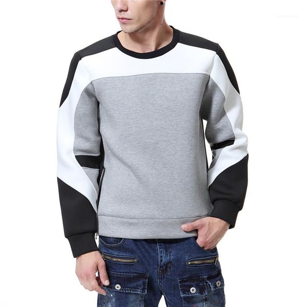 

sweatshirts fashion spell color europe and american styles hoodies zipper autumn casual clothing mens designer pullover, Black