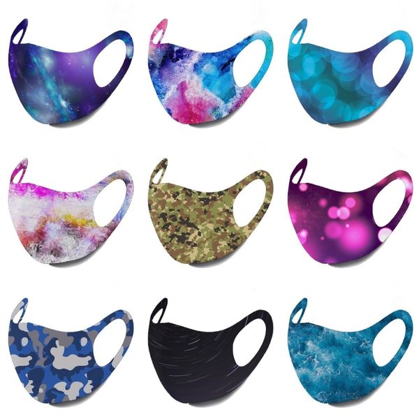 

ta1gd chiffon designer flowers designer face mask sponge reusable face masks masks door sport riding out sponge printing mask#660