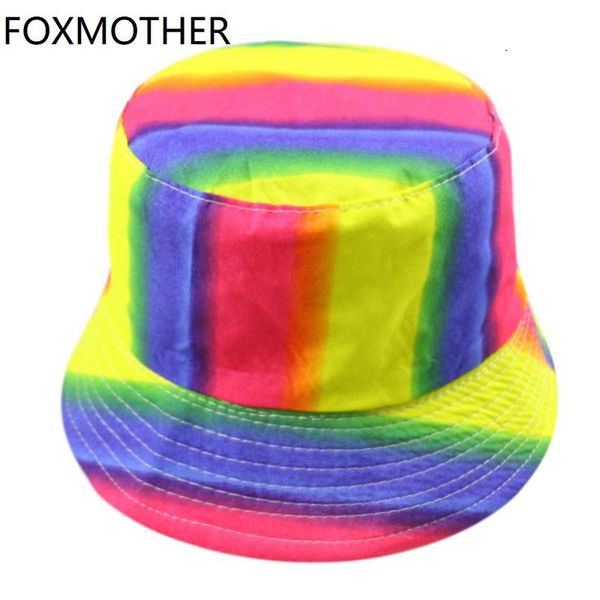 

day new fisherman hats womens mens caps in foxmother striped 1 ships fashion rainbow bucket multicolor pjczv beidiensport, Black;white