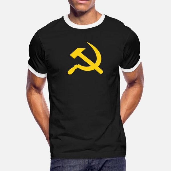 

soviet union communist flag hammer and sickle t shirt men designer short sleeve o neck male fitness breathable spring autumn trend shirt