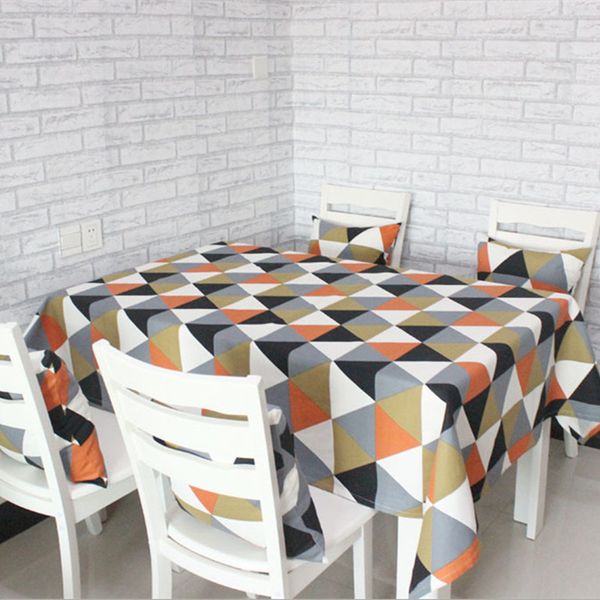 

table cloth 1pc triangular splice colorful summer simple geometric round tablecloth