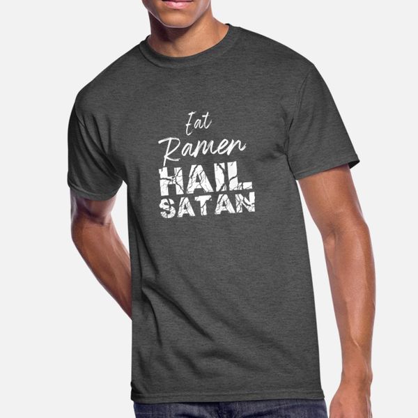 

eat ramen hail satan t shirt men personalized short sleeve round neck letter interesting humor spring outfit shirt