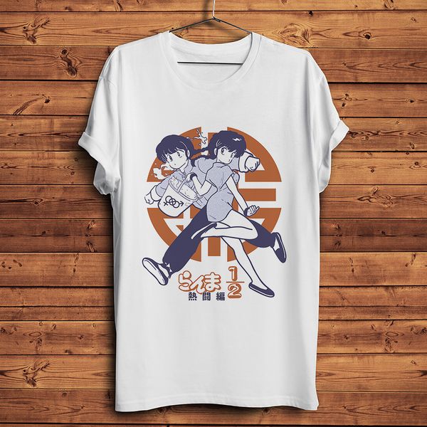 

ranma 1/2 funny anime t-shirt homme summer short sleeve t shirt men white hipster casual tshirt streetwear
