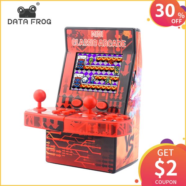 

data frog classic mini arcade retro handheld game console portable built-in 183 games support tf card toys gifts for children