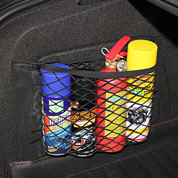 

car organizer net mesh trunk goods storage seat back stowing tidying mesh in trunk bag network interior accessories