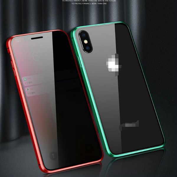 

back magnetic cover phone xs glass case screen 10 cases max x iphone 66s78plus metal tempered for anti-peep xr privacy yugxm hwjh