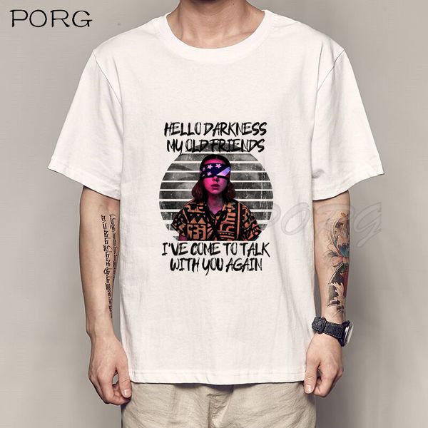 

stranger things eleven for light harajuku oversized t-shirt cartoon movie oversized t shirt printed hip hop men's clothing 2020