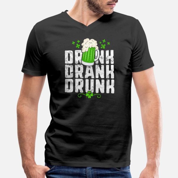 

drink drank drunk st patricks day men t shirt men designer short sleeve round neck kawaii anti-wrinkle fashion spring autumn normal shirt