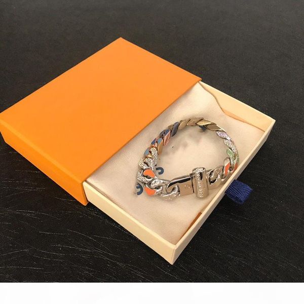 

colorful diamonds bracelet couple bracelet diamond wild necklace titanium steel bracelet send box, Black