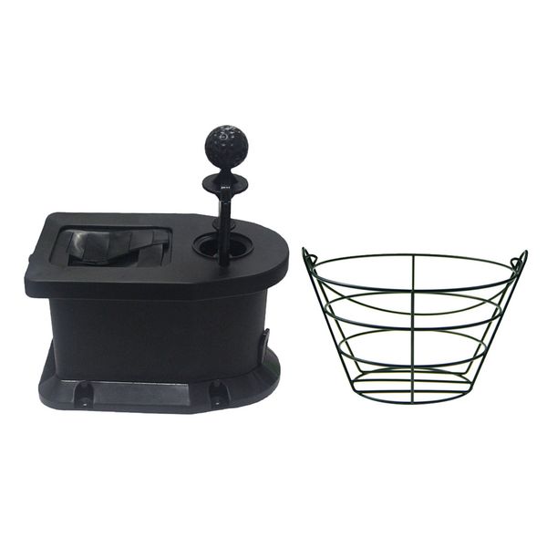 

golf cart ball cleaner car pre-drilled mount club washer &30-ball basket