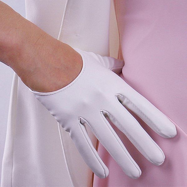 

women' short design sheepskin gloves thin genuine leather gloves touch screen white motorcycle glove, Blue;gray