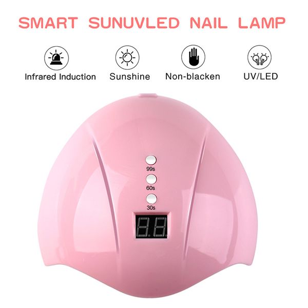 

36w uv led lamp nail polish dryer for all type gel 12 leds nail machine with button 30s/60s/99s timer lcd display with usb cable