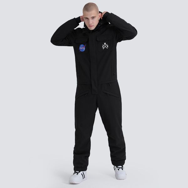 

smn brand one piece ski suit women snowboard suit skiing jacket men clothing windproof waterproof breathable super warm