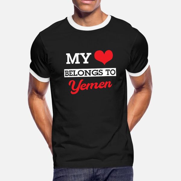 

my heart belongs to yemen t shirt men printed 100% cotton s-xxxl normal cute humor spring unique shirt