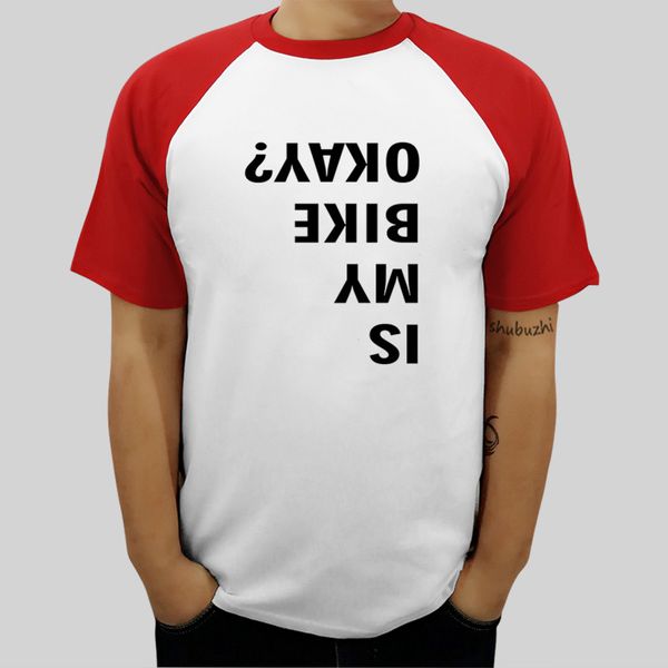 

is my okay funny mountain biking t-shirt biker rider bicycle bmx men cool ragaln t shirt new hip-hop style cool ringer tshirt