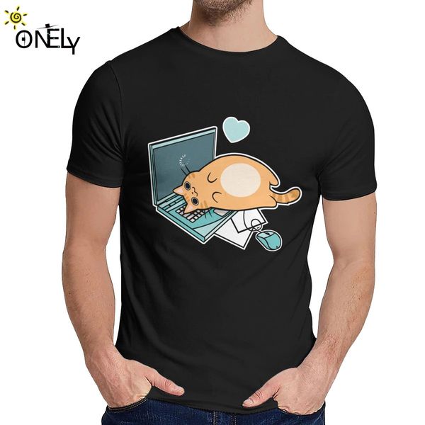 

popular cute lapcat tee male new custom great camiseta fashion crewneck t shirt