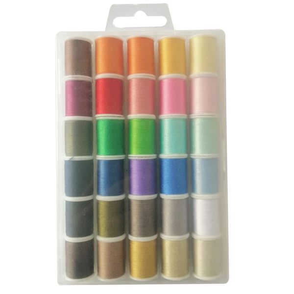 

spool sewing thread kit embroidery all purpose 50 yards hand stitching 30 colors
