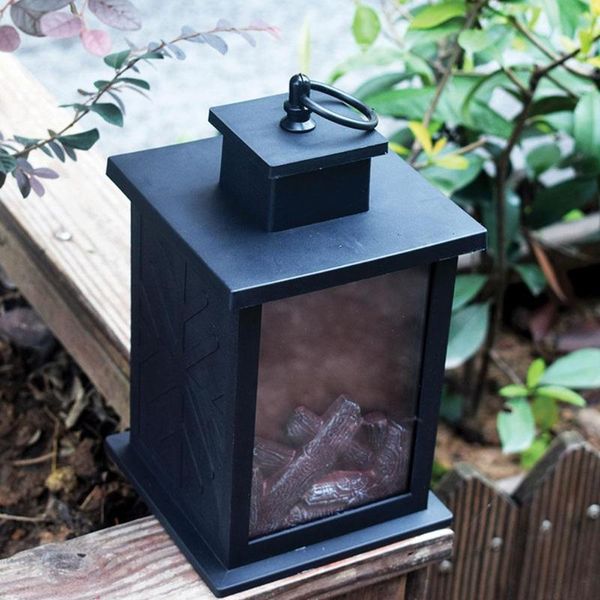 

portable lanterns led fireplace lantern light handheld hanging lamp for home festival decoration outdoors lighting festive decorative flame