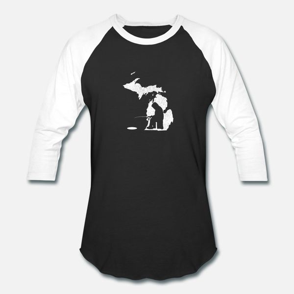 

michigan vintage ice fishing государство карта тенниска людей designs хлопка шеи экипажа unisex anti-wrinkle юмор summer style family рубашк