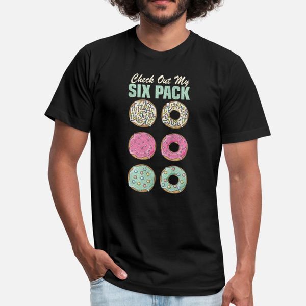 

six pack donut fitness summer gift t shirt men knitted cotton s-3xl loose comfortable summer family shirt